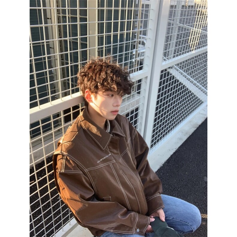 现货不缺货2024新款假两件皮衣外套1209-1-JK17-P108（网图），男装夹克，星座1209-1