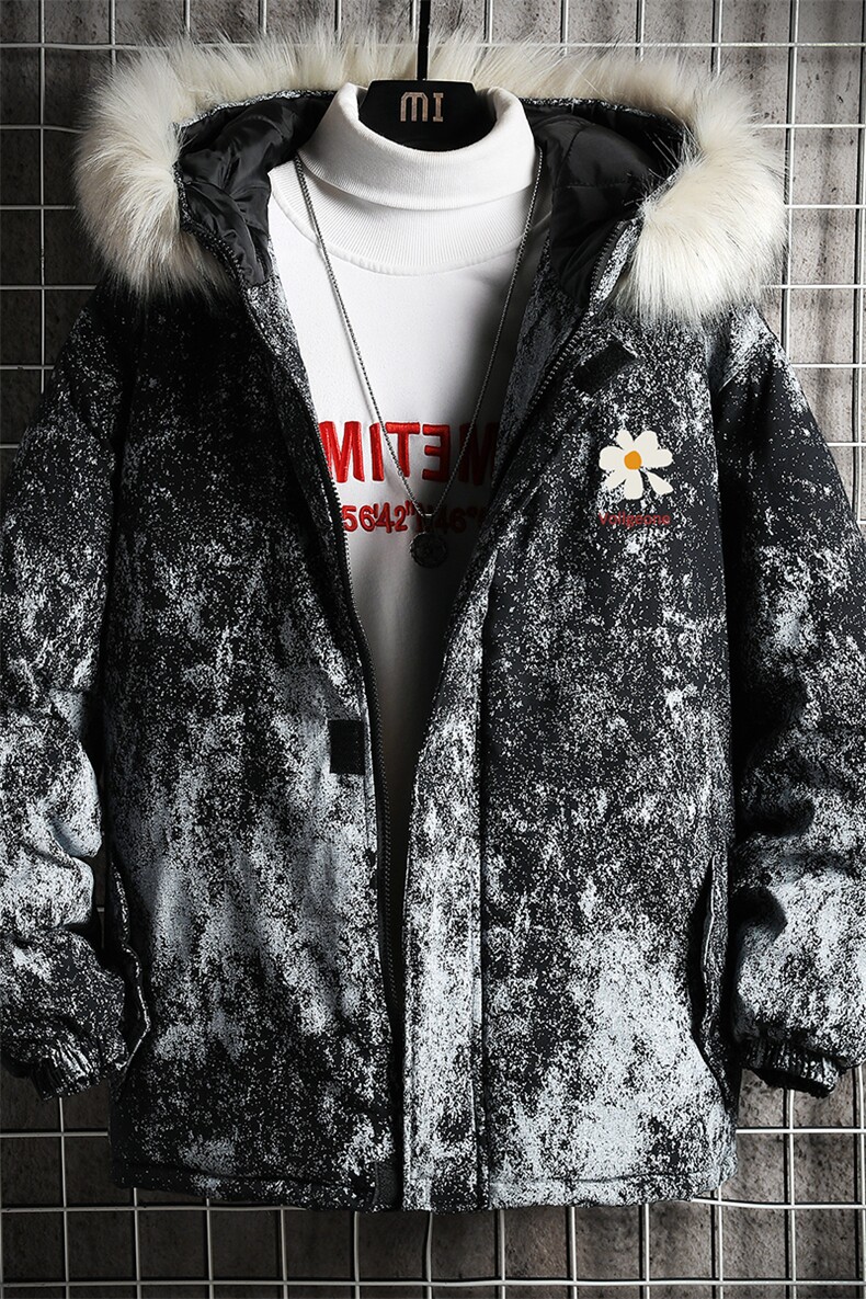 MC49059-P135日系潮衣男大码派克服男工装服外套袄网格,男装棉衣,电商A040A