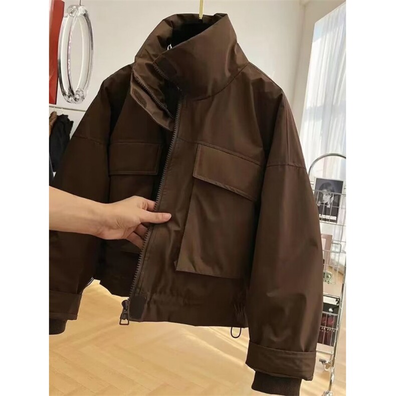 1605-1/JRS0161/P69夹棉大口袋冲锋衣棉服立领宽松休闲短款外套,男装夹克,星座1506