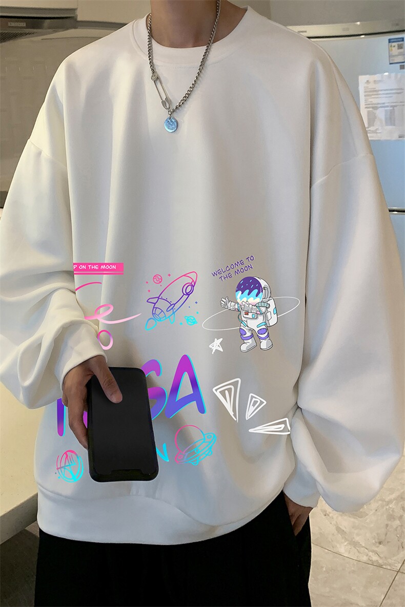 麂皮绒卫衣男大码重磅长袖t恤男JW81186-P35加绒款P45,男装卫衣,电商A040