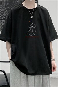 HT73140-P22 华夫格t恤男短袖男大码五分袖 大皂风图片