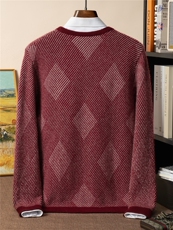 2025年秋冬季羊绒衫男圆领打底衫冬季款中年爸爸宽松高档毛衣加厚，男装羊绒套衫，星纬羊绒