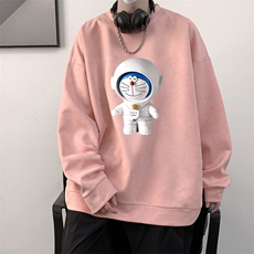 NASA叮当猫麂皮绒卫衣男大码重磅长袖t恤男JW81233-P35，男装卫衣，电商A040