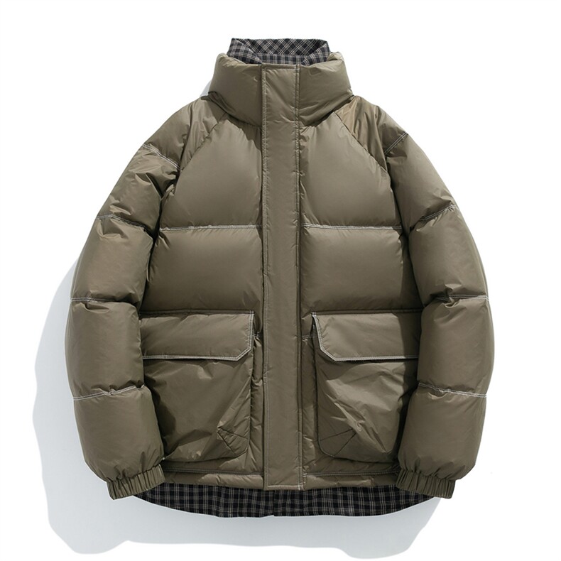 得物抖音新标90绒白鸭绒假两件羽绒服YR2379-P220控298大码,男装羽绒服,星座717