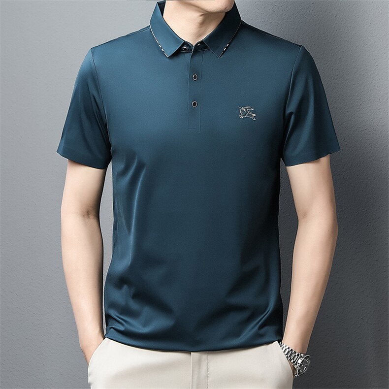 POLO衫男上衣半袖男装衣服男士体恤衫T恤潮牌休闲翻领爸爸短袖男图片