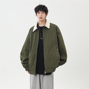 2025春休闲痞帅工装翻领夹克潮流外套得物二开XZ301b-2-JK2585P78图片