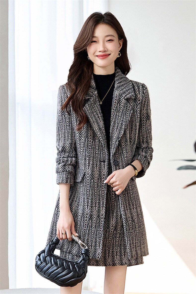 罗得堡2024秋冬新款时尚气质套裙冬季通勤加棉加厚套装7609,女装套装/套裙,罗得堡