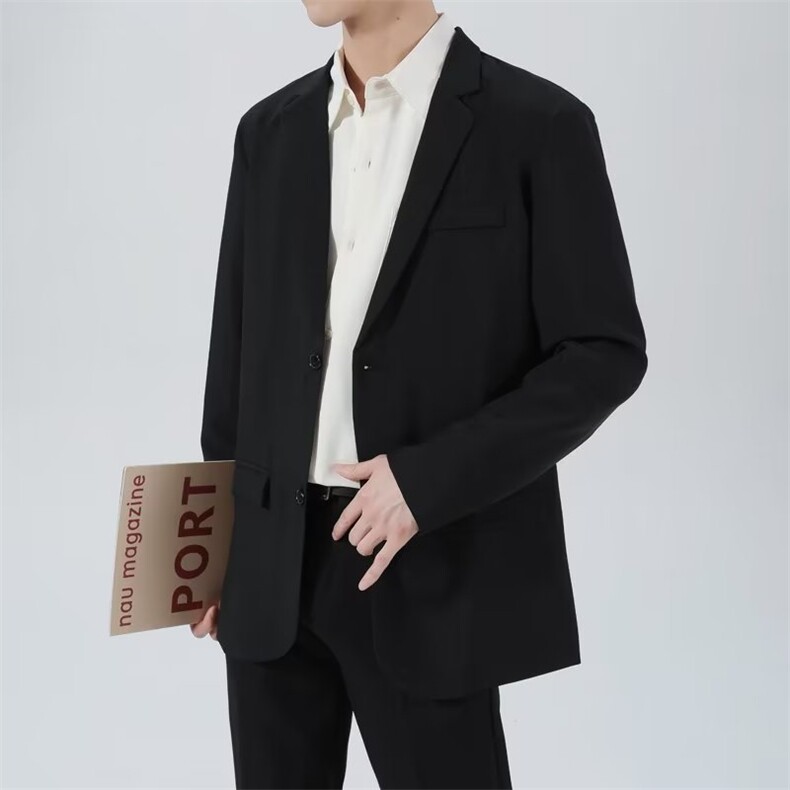 高级感休闲小西服男装宽松纯色外套韩版潮流DX15-P60，男装西服，星座1109-3