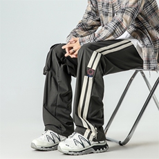 美式高街潮牌RIZZ条杠工刺绣工装裤男女款P60控88，男装工装外套，星座914-1