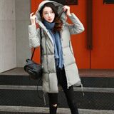 中长款长袖2020年冬季直筒连帽棉衣/棉服拉链百搭，女装棉衣/棉服，雪樱依海