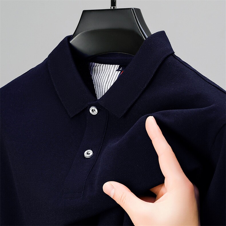 Polo衫男士短袖T恤纯棉中年爸爸夏装高端休闲衣服时尚体恤潮,男装Polo衫,电商B212（原钱塘6029）