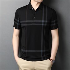 QLM99107男士2023年夏季新款短袖休闲t恤夏光棉免烫体恤P55图片