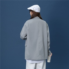 中性秋季新款宽松百搭休闲翻领西服小西装外套上衣XF52P75，男装西服套装，电商D325
