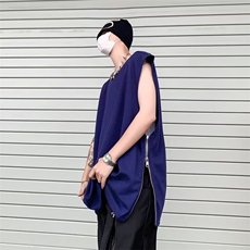 拉链圆领基础款男女背心宽松坎肩中性打底无袖男背心潮BX03P33，男装背心/马甲，星座410-2