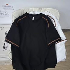 新款短袖t恤男夏季韩版半袖上衣港风宽松休闲潮牌体恤衫T0596-P38，男装T恤，星座308B-2