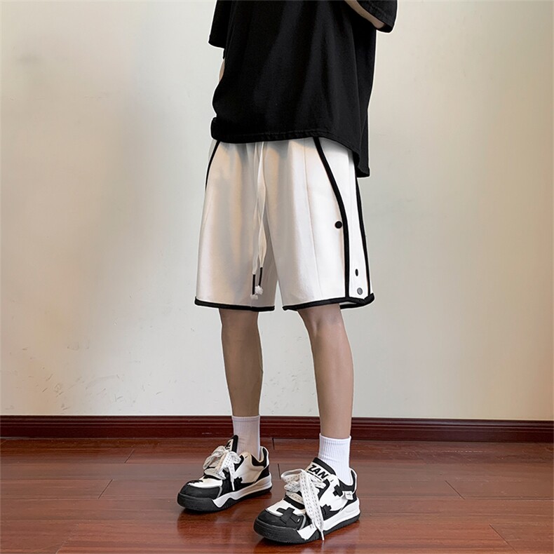 排扣篮球短裤男士夏季男生纯棉宽松运动休闲裤DK320-P40,男装牛仔裤,电商A128