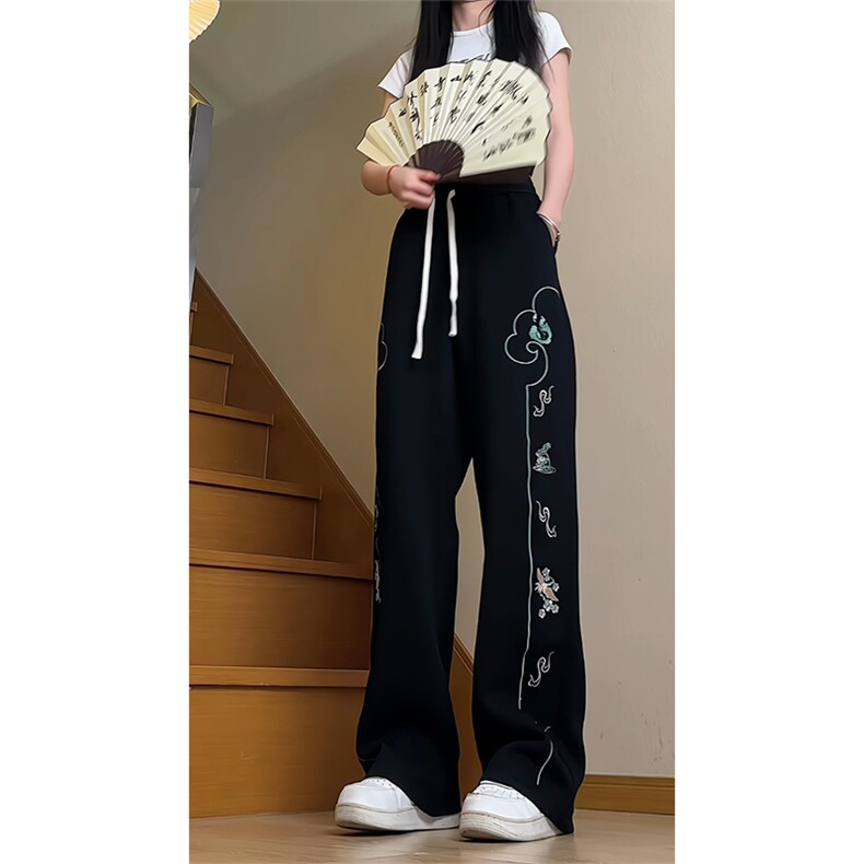 休闲裤抖音直播高品质新款风刺绣卫裤现货供应C323-1-7733-P60,男装休闲裤,电商C323-1
