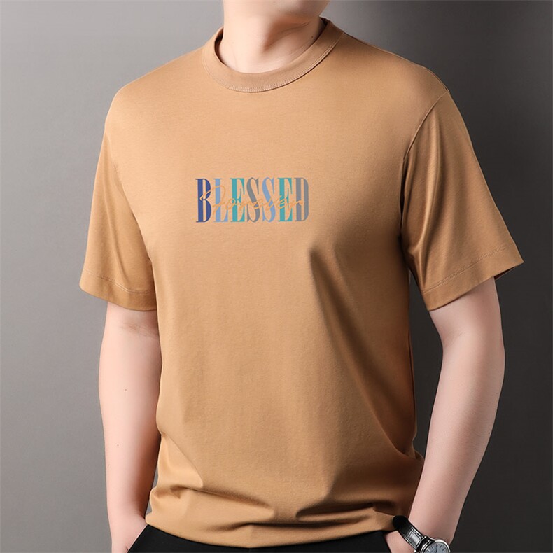 F82350钱塘2020-1新款百搭简约中青年时尚休闲男士短袖T恤P35图片