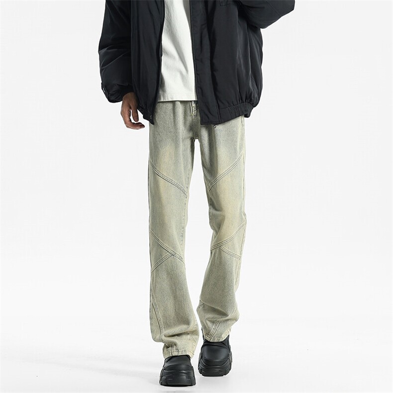 现货春季新款无影墙复古直筒美式牛仔裤S-3XL914-4-A123P61，男装牛仔裤，星座914-4