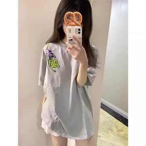 万针全刺绣工艺 高品质260克双纱纯棉美式高街短袖T恤 特P33图片
