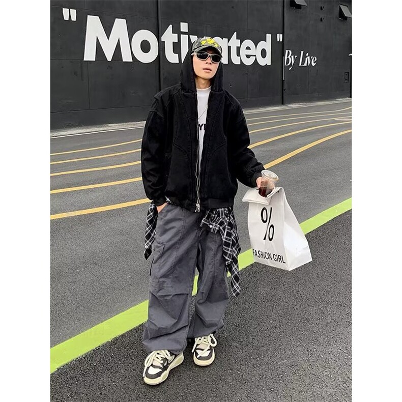 座山雕加绒加厚外套男女秋冬季重磅帆布夹克棉服J3553P145,男装棉衣,星座1116-2