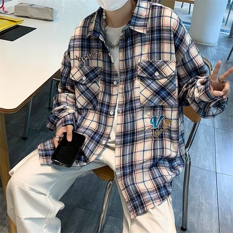 男秋季新款长袖衬衫刺绣外套SK329P40,男装衬衫,星座1116-2