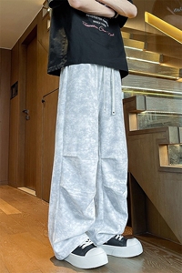 K5026/特P40新品扎染脏脏裤休闲裤男女直筒裤高街运动长裤子图片