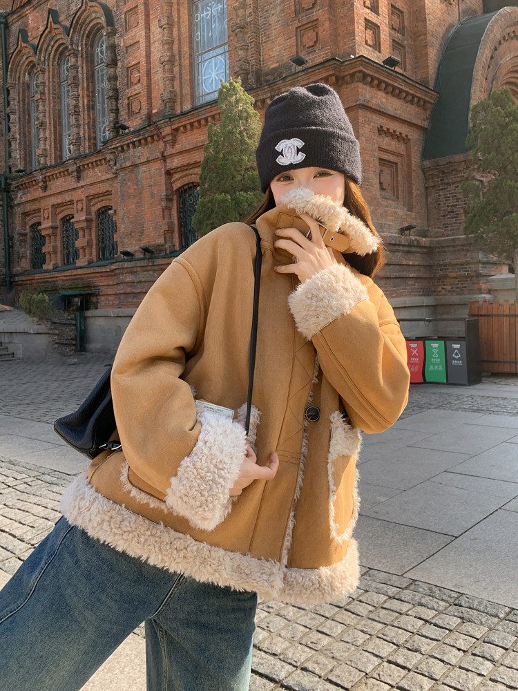 皮毛一体毛绒外套918-P190-K278,女装棉衣/棉服,浙宝128A