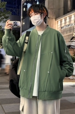 JK6838-P68L-9XL秋季新款大码美式重磅翻领休闲夹克控98，男装夹克，星座109