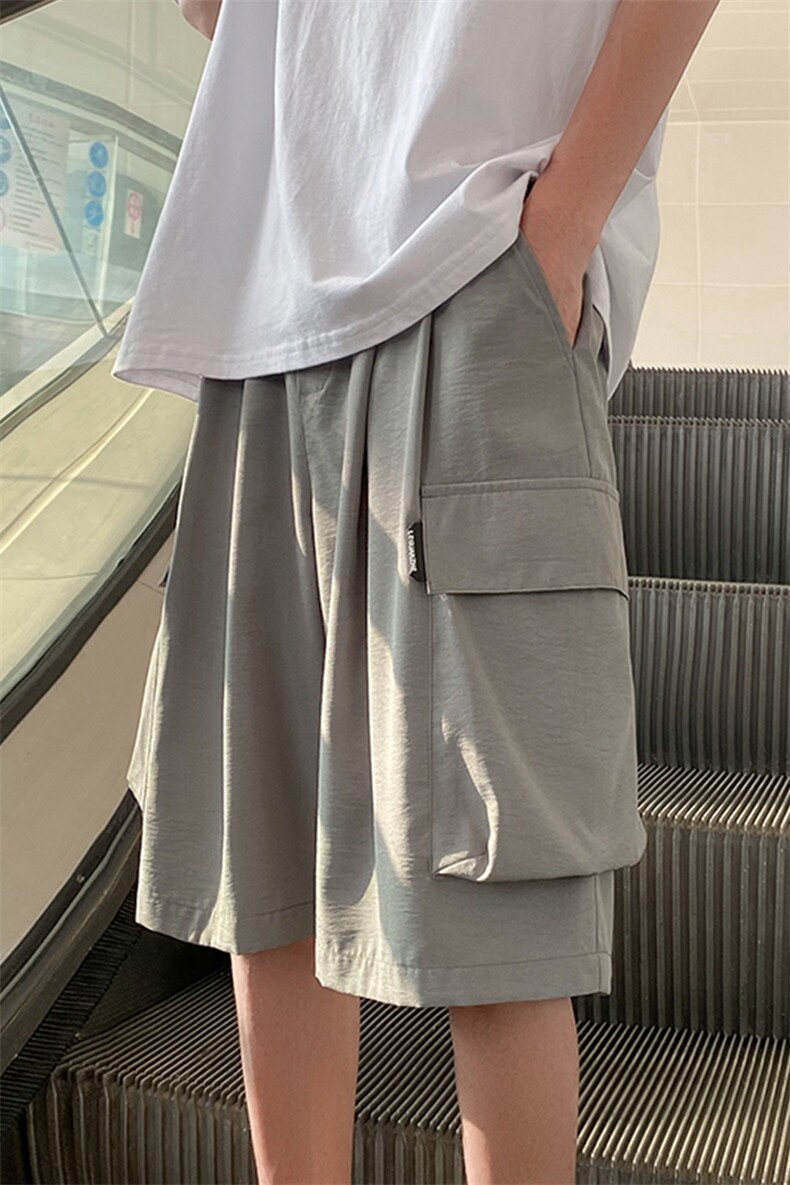 2023夏季新款港风外景大码薄款百搭短裤M-5XHK21188-P30,男装休闲裤,电商A022