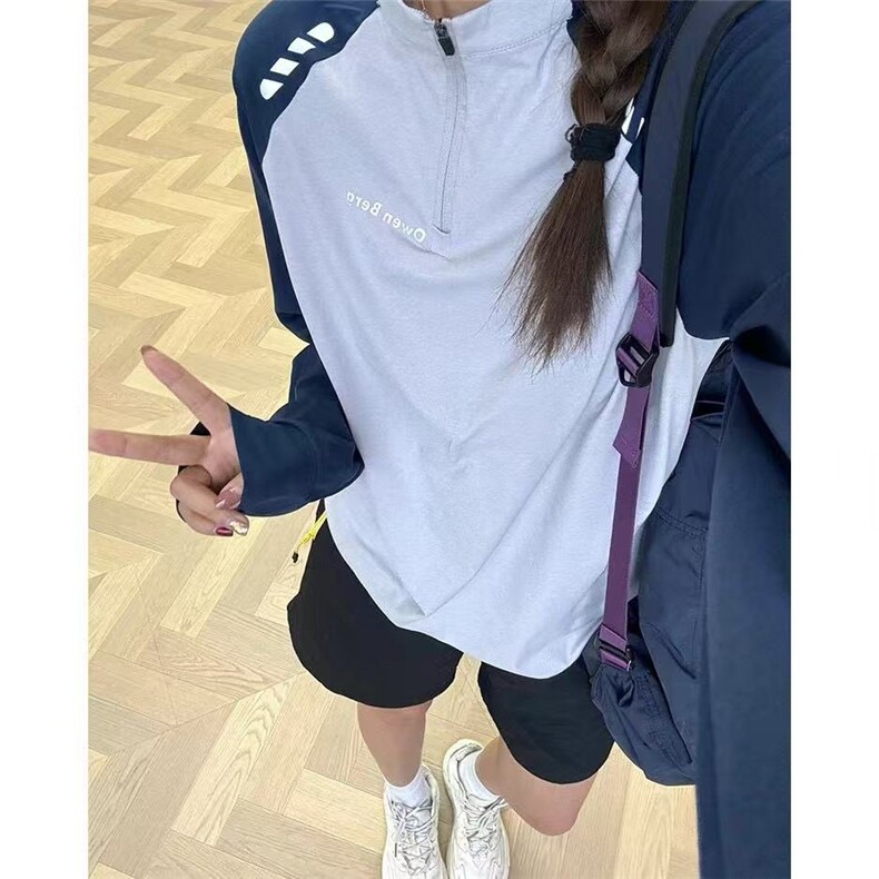 户外美学！春夏男女款吸汗透气运动健身跑步长袖TJSS12P35,男装T恤,电商D256A(原A064A)