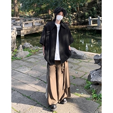 【已下大货】D130-P48控68大码新中式风重磅高品质衬衫，男装衬衫，电商D232
