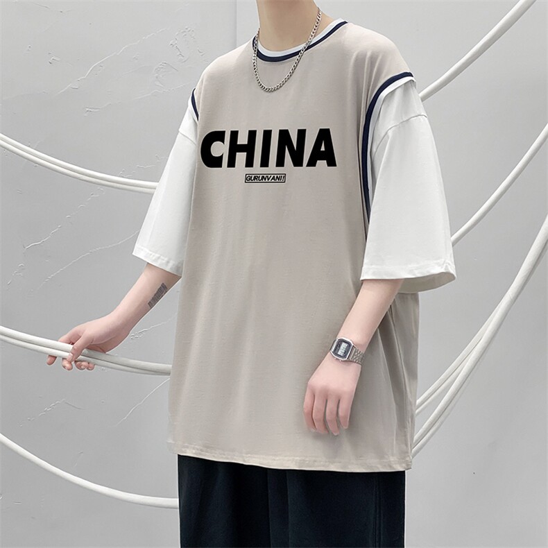 大皂敏电商A088-DF2069-TP30100棉夏假两件短袖T恤控50无差价,男装T恤,电商A088