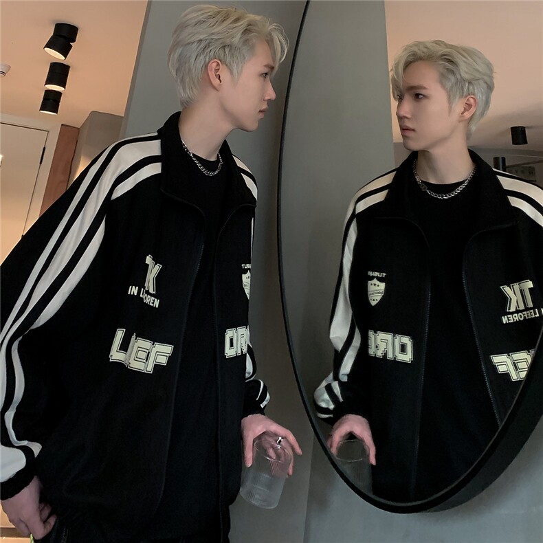 鹿皮绒棒球服外套男24春秋美式复古潮牌情侣夹克冲锋衣JK108-P78,男装夹克,电商C307A