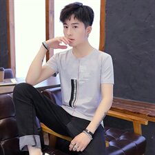 家乐2002短袖t恤男士韩版个性潮流修身圆领丅半袖夏季男装，男装T恤，电商D310（原电商305）