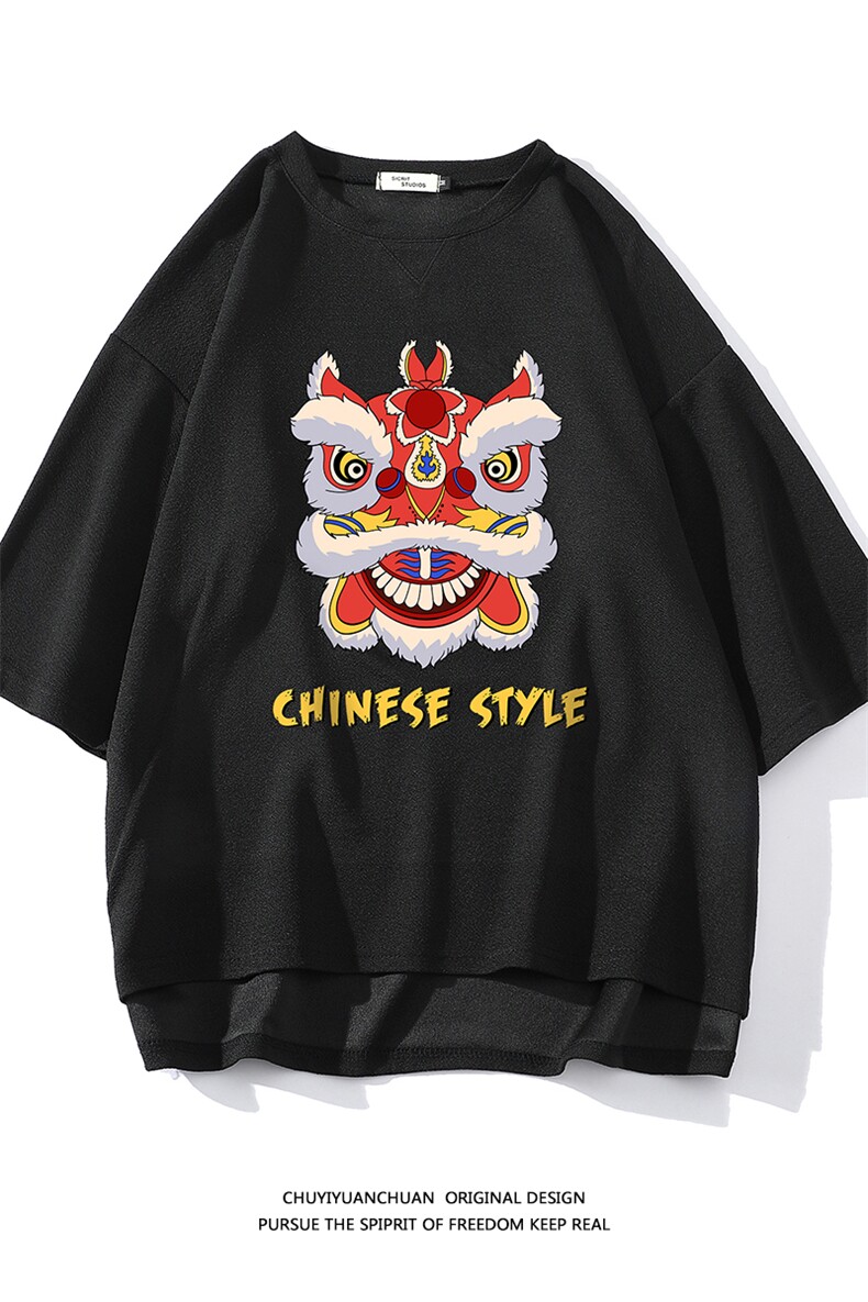 春夏季七分袖t恤男大码五分袖男短袖中袖白底Q11185-P30,男装T恤,电商A040A