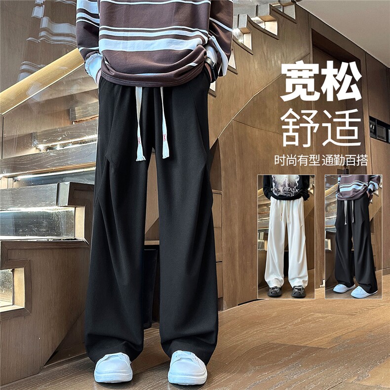 YK131 特P38 控68 品质保障！秋装舒适面料打褶大码宽松休闲长裤图片
