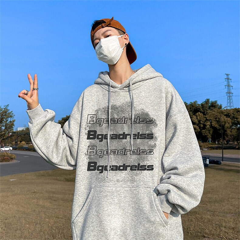 抖音得物供货可提供视频春装重磅美式宽松连帽卫衣DL2438,男装卫衣,电商A486-1