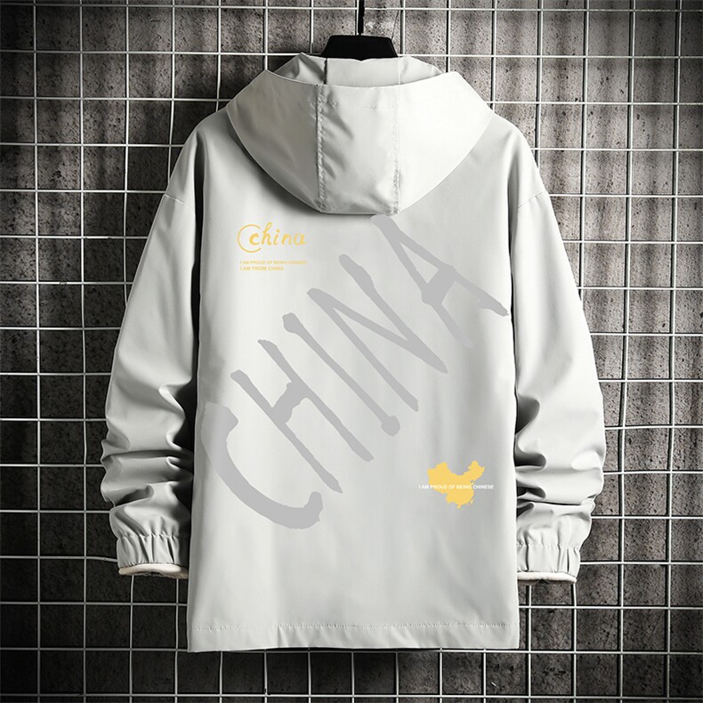 JK65208-P45连帽夹克男大码胖子棒球服上衣外套网格挂拍,男装夹克,电商A040A