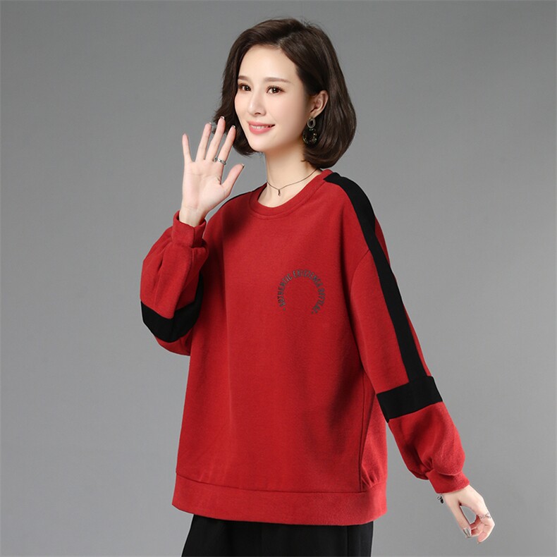 2021年秋季时尚潮流舒适长袖卫衣/绒衫个性圆领休闲,女装卫衣/绒衫,叶笙衣