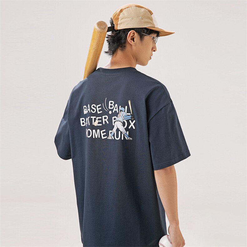 2024夏季新款男装日系潮牌纯棉印花圆领宽松短袖休闲T恤T936-F40,男装T恤,电商A101（原外27）
