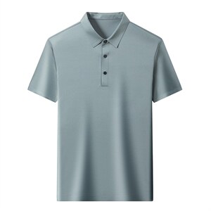 夏季新款男士翻领短袖t恤中年有领男装上衣服休闲POLO衫图片