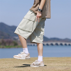 M-8XL夏季宽松大码冰感工装短裤五分裤XZ109-K2376-TP38-控59.9，男装牛仔裤，星座109