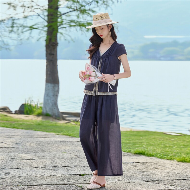 【现货！！！】文艺天丝棉麻两件套女夏季，女装套装/套裙，素月