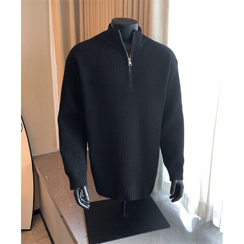 现货2W件长袖时尚休闲男装半拉链毛衣XZ608-TM2144-特P45，男装针织衫/毛衣，星座608(原A046)