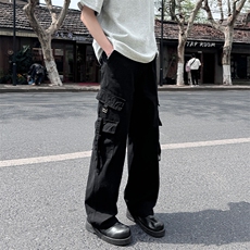 现货！口袋伞兵工装裤男女直筒宽松街头休闲Vintage长裤1220/p58，男装休闲裤，电商B381-2