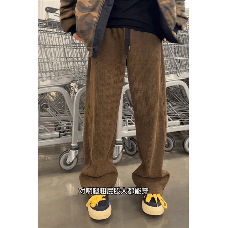 KZ08-特批34原版现货！美式休闲裤斑马纹直筒裤卫裤弯刀裤，男装休闲裤，星座215-1