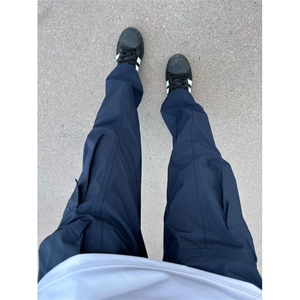 藏青色美式机能风工装裤子男款三防软壳冲锋裤防风防水户外登山裤图片