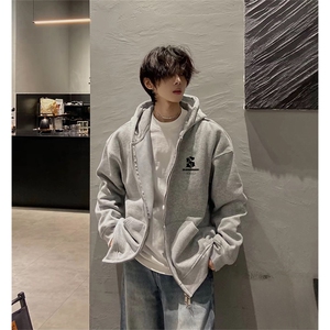 抖音得物高品质 350克秋冬双头双拉链卫衣开衫外套AW7401图片