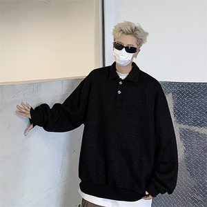 针织衫男士韩版潮流高街帅气衬衫领帅气2024冬季ins毛衣MZ568-P57图片